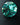 11mm hand-cut teal blue-green lab-grown sapphire loose gemstone with geometric star pattern 2026_USFG_Cutting_practice_photo_10