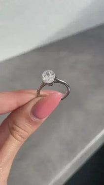 Oval Engagement Rings Bezel - Evergleam Jewelry