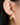 Fine 18k Pure Gold U-Shaped Huggie Hoop Stud Earrings Big Hollow Oval Design with Certificate Authentic Jewelry - Evergleam Jewelry