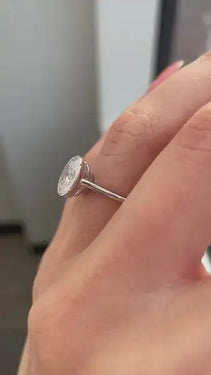 Oval Engagement Rings Bezel - Evergleam Jewelry