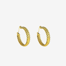 Pure 18K Gold Pawnable Earrings 18k Real Gold Rivet Earrings hollow Chain Earrings saudi gold jewelry pawnable 18k - Evergleam Jewelry