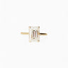 Emerald Engagement Ring with Hidden Halo Bridge Diamond - Evergleam Jewelry
