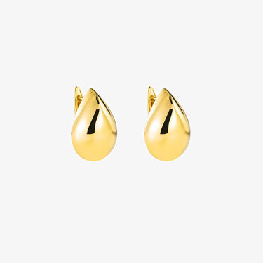 Pure 18K Gold Pawnable Earrings 18k Real Gold Water Drop Shaped Ear Stud Wholesale Earrings saudi gold jewelry pawnable 18k - Evergleam Jewelry