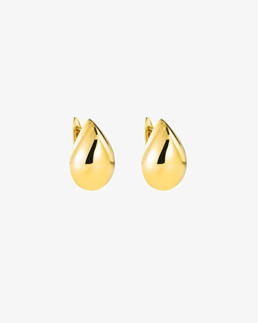 Pure 18K Gold Pawnable Earrings 18k Real Gold Water Drop Shaped Ear Stud Wholesale Earrings saudi gold jewelry pawnable 18k - Evergleam Jewelry