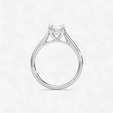 Blonde Solitaire Engagement Ring-Cathedral Setting - Evergleam Jewelry