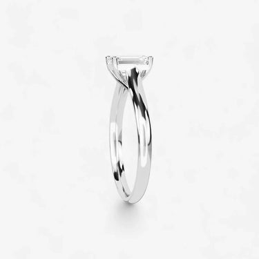 Blonde Solitaire Engagement Ring Emerald Cut - Evergleam Jewelry