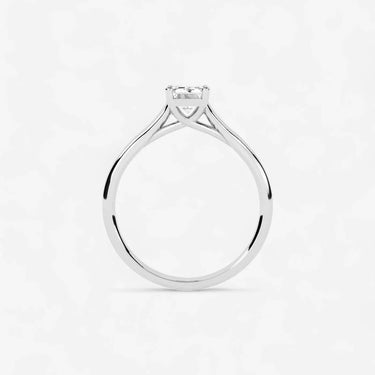 Blonde Solitaire Engagement Ring Emerald Cut - Evergleam Jewelry