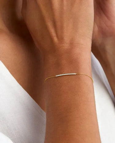 Diamond Bar Bracelet - Evergleam Jewelry