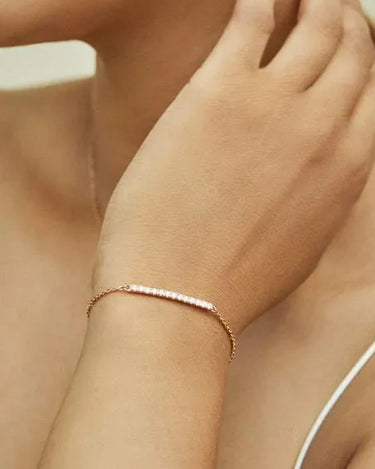 Diamond Bar Bracelet - Evergleam Jewelry