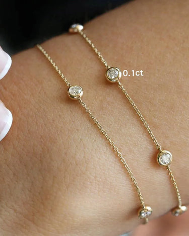 Lab Grown Diamond Bezel Station Necklace - Evergleam Jewelry