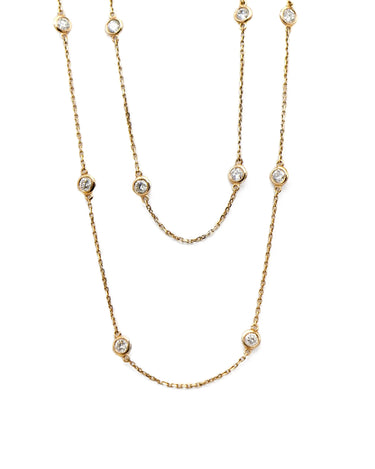 Lab Grown Diamond Bezel Station Necklace - Evergleam Jewelry
