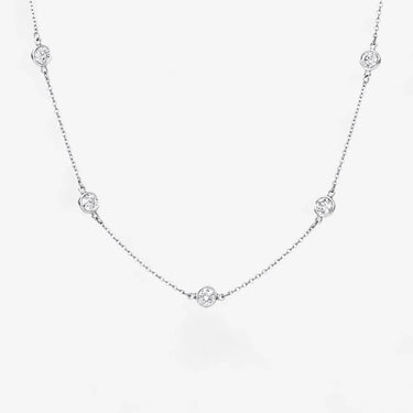 Lab Grown Diamond Bezel Station Necklace - Evergleam Jewelry