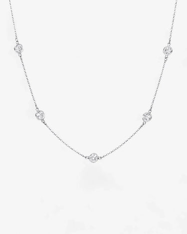 Lab Grown Diamond Bezel Station Necklace - Evergleam Jewelry
