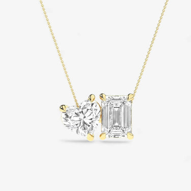 Double Stone Lab Grown Diamond Necklace - Evergleam Jewelry