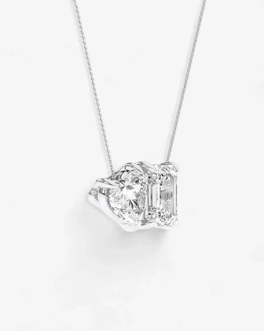 Double Stone Lab Grown Diamond Necklace - Evergleam Jewelry