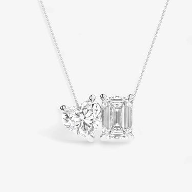 Double Stone Lab Grown Diamond Necklace - Evergleam Jewelry