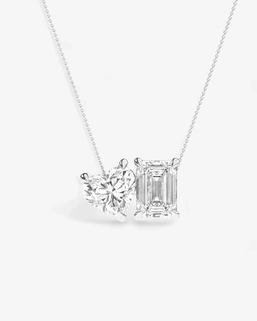 Double Stone Lab Grown Diamond Necklace - Evergleam Jewelry