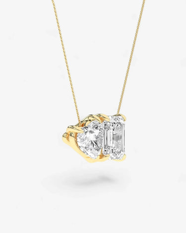Double Stone Lab Grown Diamond Necklace - Evergleam Jewelry
