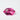 Elongated pink lab-grown sapphire viewed face-up horizontally on a pale background.