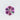 Pink and green lab-grown sapphire viewed face-up on a pale background.