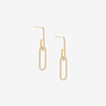 Luxury Jewel 925 Silver Fashon Pave Double Chain Link Drop Stud Earring Bijoux - Evergleam Jewelry