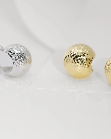 Earrings Gold Ball 18k Real Gold Personalized Earrings - Evergleam Jewelry