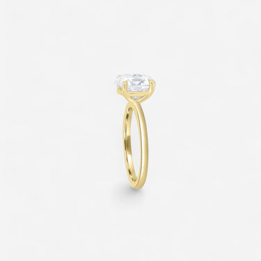 Blonde Oval Cut Solitaire Engagement Ring