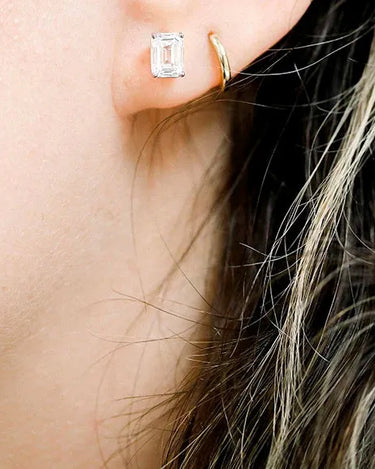 Fine Jewelry Diamond Earrings 18k White Gold Diamond Earring Studs Lab Diamond Earrings - Evergleam Jewelry