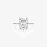 Radiant Cut Engagement Ring with Hidden Halo and Side Accent - Evergleam Jewelry
