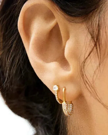 LOZRUNVE 925 Sterling Silver Bohemian Jewelry 18k Gold Oval Hoop Earring Wholesale - Evergleam Jewelry