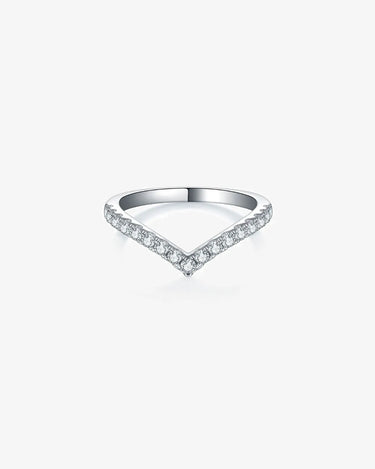 Anster Wholesale S925 Moissanite Simple Design Ring V Shape Guard Ring Customized Accept - Evergleam Jewelry