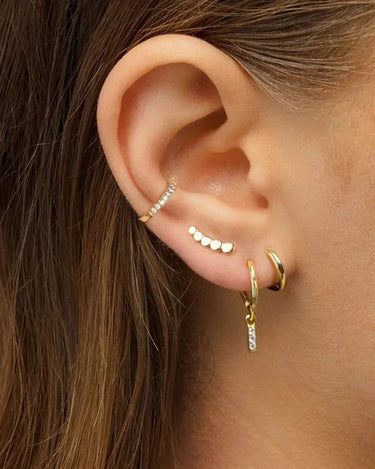 ROXI Personalized Jewelry Diamond Earrings 14K Yellow Gold Fashion Earrings Trend 2022 Solid Gold Hoop Earring - Evergleam Jewelry