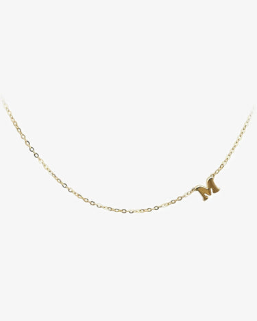 Trendy 9K Solid Gold Initial Letter name chain Necklace Customized Letter Name Necklace Real Gold Jewelry - Evergleam Jewelry