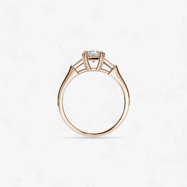 Emerald Cut Three Stone Engagement ring