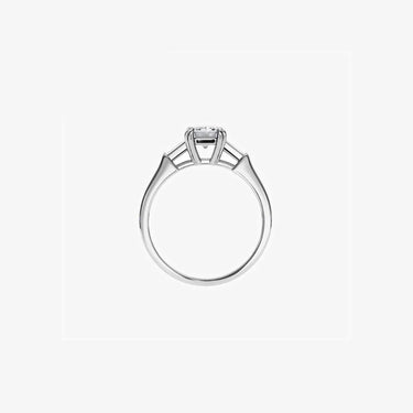 Emerald Cut Three Stone Engagement ring - Evergleam Jewelry