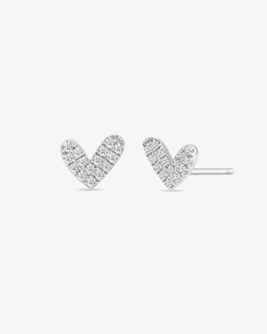 LOZRUNVE Silver 925 Jewelry Dainty Pave Little Heart Love Stud Gold Earring For Girls Women - Evergleam Jewelry