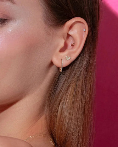 LOZRUNVE Silver 925 Jewelry Dainty Pave Little Heart Love Stud Gold Earring For Girls Women - Evergleam Jewelry