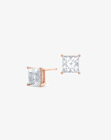 Unique Diamond Earrings 14K White Gold Lab Diamonds Earring Studs VVS Diamond Earrings - Evergleam Jewelry