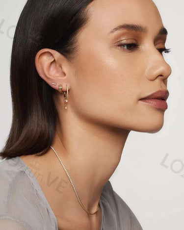 LOZRUNVE Fashion Jewelry 925 Silver Designer Inspired Wave Bold Huggie Hoop Earring - Evergleam Jewelry
