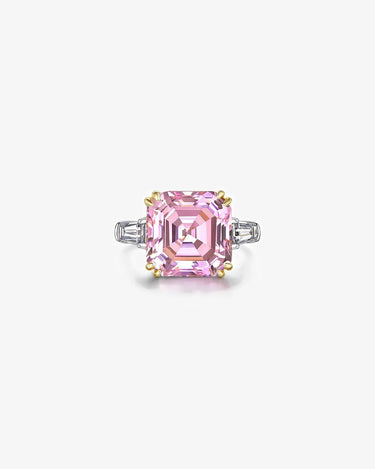 Sterling Silver Rings 925 Colorful Gems Asscher Cut Simulated Diamond Ring 5A Zircon Women Fashion Jewelry Ready to Ship - Evergleam Jewelry