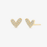 LOZRUNVE Silver 925 Jewelry Dainty Pave Little Heart Love Stud Gold Earring For Girls Women - Evergleam Jewelry