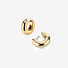 Bohemian Jewelry 925 Silver Smooth Plain Small Huggie Earring Gold Plated - Evergleam Jewelry