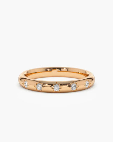 LOZRUNVE 18k Gold Plated Jewelry Custom Dainty Cute Diamond Star Ring Sterling Silver - Evergleam Jewelry