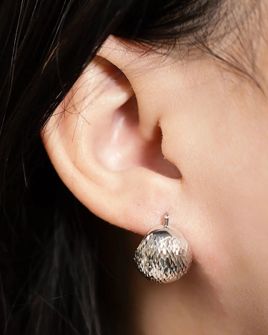 Earrings Gold Ball 18k Real Gold Personalized Earrings - Evergleam Jewelry