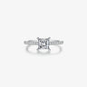 Princess Cut Engagement Ring with Side Accent - Evergleam Jewelry