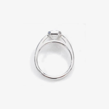 Bezel Emerald Engagement Ring - Evergleam Jewelry