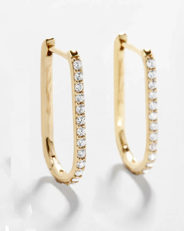 LOZRUNVE 925 Sterling Silver Simple 18k Gold Large Oval Huggie Hoop Earring - Evergleam Jewelry
