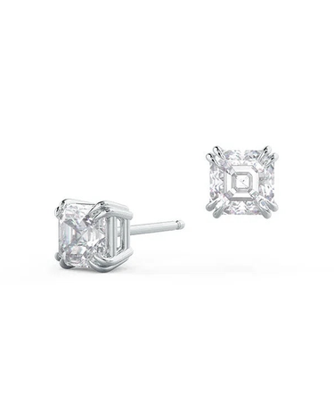 Elegant Diamond Earrings 18k White Gold Real Diamonds Earrings Women Diamond Earrings - Evergleam Jewelry