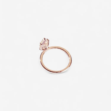 #18K Rose Gold-Marquise Cut Engagement Ring 6 Prong Evergleam