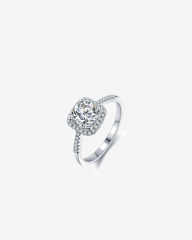 Factory Direct Sale 925 Sterling Silver Moissanite Gemstone Ring with Certificatificate - Evergleam Jewelry